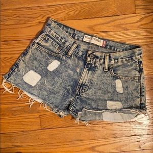 Vintage Levi acid wash cutoffs